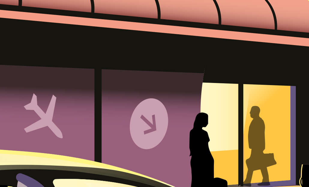 Meet your airport transfer driver illustration